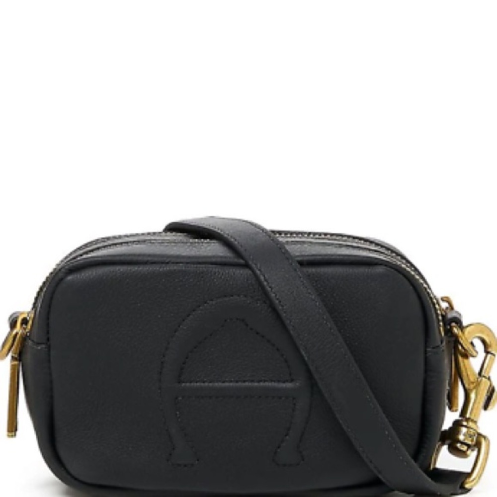 Etienne Aigner Black Leather Camera Crossbody